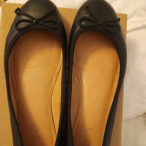 J Crew Black ballet flats size 8